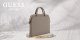 Bag Guess Grained Zipper Pocket Triangle Logo 15" brown 4