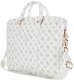 Bag Guess 4G Peony Front Pocket Zipper Triangle Logo 16" white 3
