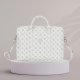 Bag Guess 4G Peony Front Pocket Zipper Triangle Logo 16" white 5