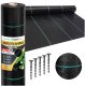 Linarem SiatkiSieci AGROTKANINA 160G 1,6x50m PREMIUM UV 3% AGROWŁÓKNINA CZARNA MATA + KOŁKI 1