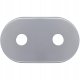 Rozeta maskująca płaska podwójna stal nierdzewna do zaworów o rozstawie 50 mm. Średnica otworów    16 mm – Fi16 (S) 3