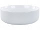 Umywalka Beliani Umywalka nablatowa ceramiczna okrągła ⌀ 36 cm biała CALIG 1
