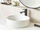 Umywalka Beliani Umywalka nablatowa ceramiczna okrągła ⌀ 36 cm biała CALIG 2