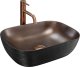 Umywalka nablatowa Rea Belinda COPPER BRUSH / Black 1