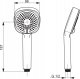 Shower set ORAS APOLLO STYLE: shower head (3 jets), stand and hose 3