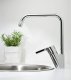ORAS SAGA STYLE sink faucet, tall, with a long 22 cm spout, chrome color. 1