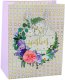 Torba Prezentowa Wzory Kwiaty Best Wishes 23 x 18 x 10,5 cm 4
