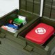 NCB4003 SKŁADANA SKRZYNIA KEMPINGOWA Z POKRYWĄ ZIELONA 50L NILS CAMP 7