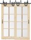 vidaXL System do montażu drzwi przesuwnych, 183 cm, stal, czarny 1