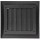 Plastic ventilation grille N12RA, 190 x 190 mm, with cover, anthracite 2