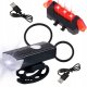 Wodoodporna lampka rowerowa USB IPX4 – zestaw przód (800lm/900mAh) + tył (120lm/120mAh) (120) 12