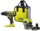 Cordless drill driver RYOBI ONE+ RDD18-2C42S, 18 V, 2.0+4.0 Ah Li-ion, 52 Nm 1