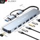 Adapter HUB 7w1 Alogy przejściówka USB-C / USB do USB 3.0 4x USB 2.0 2x USB-C 2.0 15