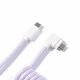Keychron - Coiled Aviator Cable - Kabel do Klawiatury Mechanicznej Light Purple - Kątowy 3