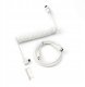Keychron - Coiled Aviator Cable - Kabel do Klawiatury Mechanicznej Biały - Kątowy 1