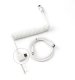 Keychron - Coiled Aviator Cable - Kabel do Klawiatury Mechanicznej Biały - Kątowy 2