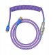Kabel USB Glorious USB-A - USB-C 1.4 m Fioletowy (GLO-KB-ACC-CBL-COIL-NEB) 1