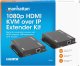MANHATTAN 1080p60Hz HDMI KVM over IP Extender Set HDMI-Signalverl�ngerung bis 120m �ber ein Cat6-Patchkabel oder IP-f�higes Netzwerk 10