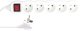 EMOS Extension cable with switch 5 sockets 10m, baltas 1