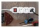 EMOS Extension cable with switch 5 sockets 10m, baltas 11