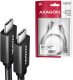 AXAGON BUCM32-CM05AB, SPEED+ kabel USB-C <-> USB-C, 0.5m, USB 20Gbps, PD 100W 5A, 4K HD, ALU, oplot, czarny 8