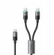 Mcdodo MCDODO KABEL USB-C 2W1 DO IPHONE MACBOOK LED 100W 2M 10