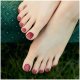 Ohora Pedicure Lakier hybrydowy w naklejce Tint Burgundy - 30szt. 1