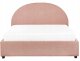 Beliani Łóżko z pojemnikiem Boucle VAUCLUSE 140 x 200 cm Pastelowy róż 4