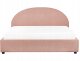 Beliani Łóżko z pojemnikiem Boucle VAUCLUSE 180 x 200 cm Pastelowy róż 4