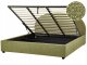 Beliani Łóżko z pojemnikiem Boucle VAUCLUSE 180 x 200 cm Oliwkowy 1