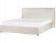 Beliani Łóżko z pojemnikiem Boucle LAVAUR 160 x 200 cm Złamana biel 5