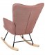 Beliani Fotel bujany OULU Różowy 5