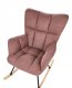 Beliani Fotel bujany OULU Różowy 6