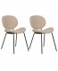 Beliani Zestaw 2 krzeseł do jadalni LUANA Boucle Beżowoszary 4