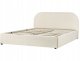 Beliani Łóżko z pojemnikiem Boucle QUILLIEN 160 x 200 cm Jasnobeżowy 7