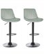 Beliani Zestaw 2 krzeseł barowych DUBROVNIK Welur Obrotowy Miętowy 1