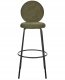 Beliani Zestaw 2 krzeseł barowych EMERY Boucle Ciemnozielony 4