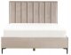 Beliani Łóżko z pojemnikiem Welur SEZANNE 160 x 200 cm Beżowoszary 4