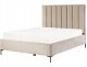 Beliani Łóżko z pojemnikiem Welur SEZANNE 160 x 200 cm Beżowoszary 5