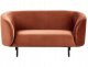Sofa dwuosobowa welurowa pomarańczowa LOEN Lumarko! 1
