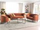 Sofa dwuosobowa welurowa pomarańczowa LOEN Lumarko! 3