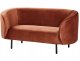Sofa dwuosobowa welurowa pomarańczowa LOEN Lumarko! 4