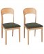 Beliani Zestaw 2 krzeseł do jadalni ALVIN Drewno Jasnobrązowy 1