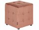 Beliani Puf welurowy 36 x 36 x 39 cm brzoskwiniowy WISCONSIN 1