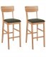 Beliani Zestaw 2 krzeseł barowych AMBLER Jasnobrązowy 1
