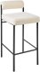Beliani Zestaw 2 krzeseł barowych AMAYA Boucle Złamana biel 4