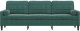 vidaXL 3-osobowa sofa z poduszkami, ciemnozielona, 210 cm, aksamit 3