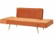 Beliani Sofa rozkładana welurowa pomarańczowa SAARELA 6