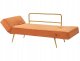 Beliani Sofa rozkładana welurowa pomarańczowa SAARELA 8