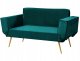 Beliani Sofa rozkładana welurowa szmaragdowa SAARELA 5